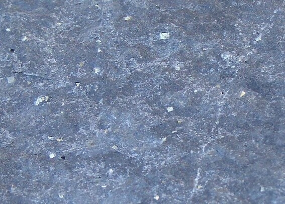 Zoom sur ardoise avec pyrite de fer apparente